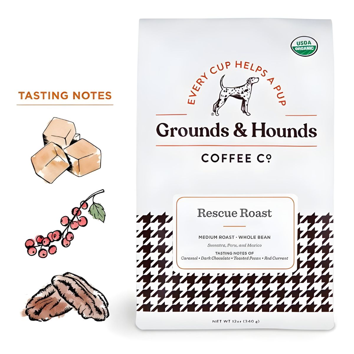 Grounds & Hounds Rescue Roast Coffee - Whole Bean
