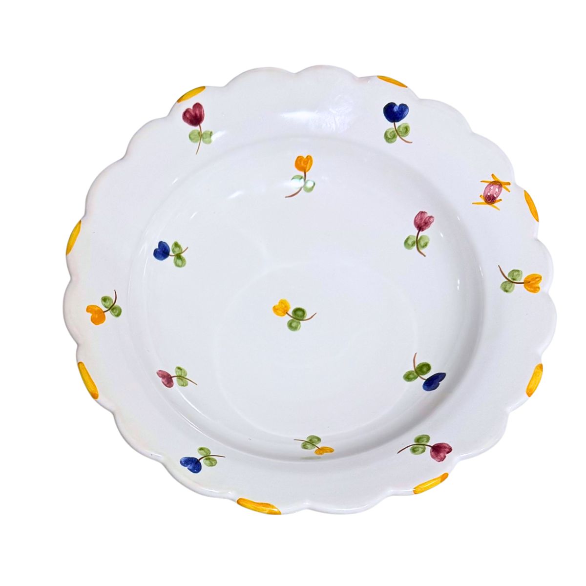 Faienceries D'Art de Malicorne Mille Fleurs Soup Bowl - Yellow - Retired