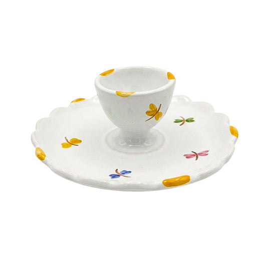Faienceries D'Art de Malicorne Dragonfly Egg Cup