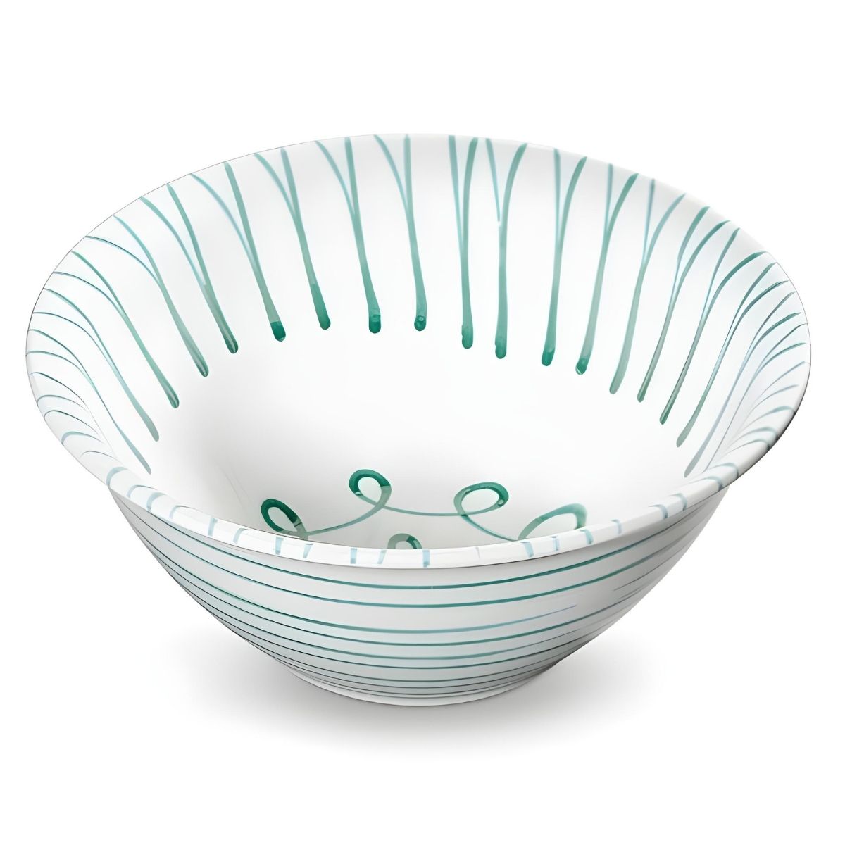 Gmundner Keramik Dizzy Green Large Salad Bowl