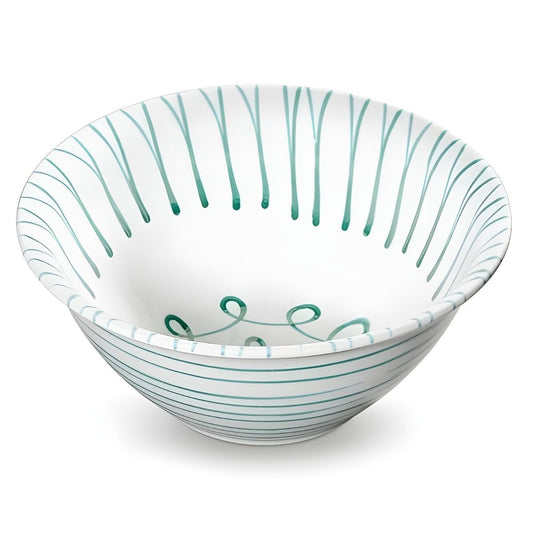 Gmundner Keramik Dizzy Green Large Salad Bowl