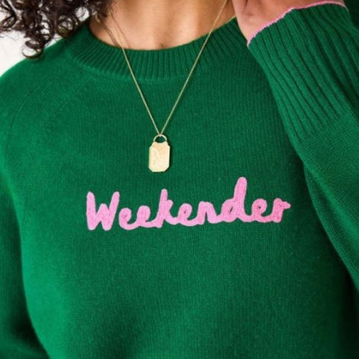 Mersea Banff Crewneck "Weekender" -  Clovers and Flamingos