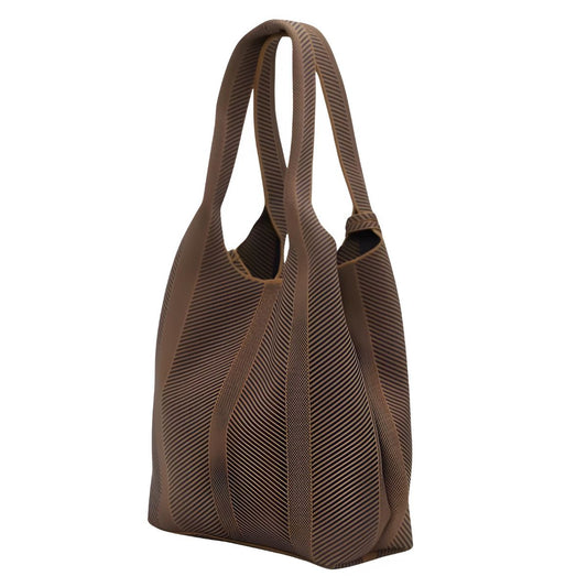 Ilse Jacobsen Knitted Bag - Dark Indigo/Buckthorn Brown