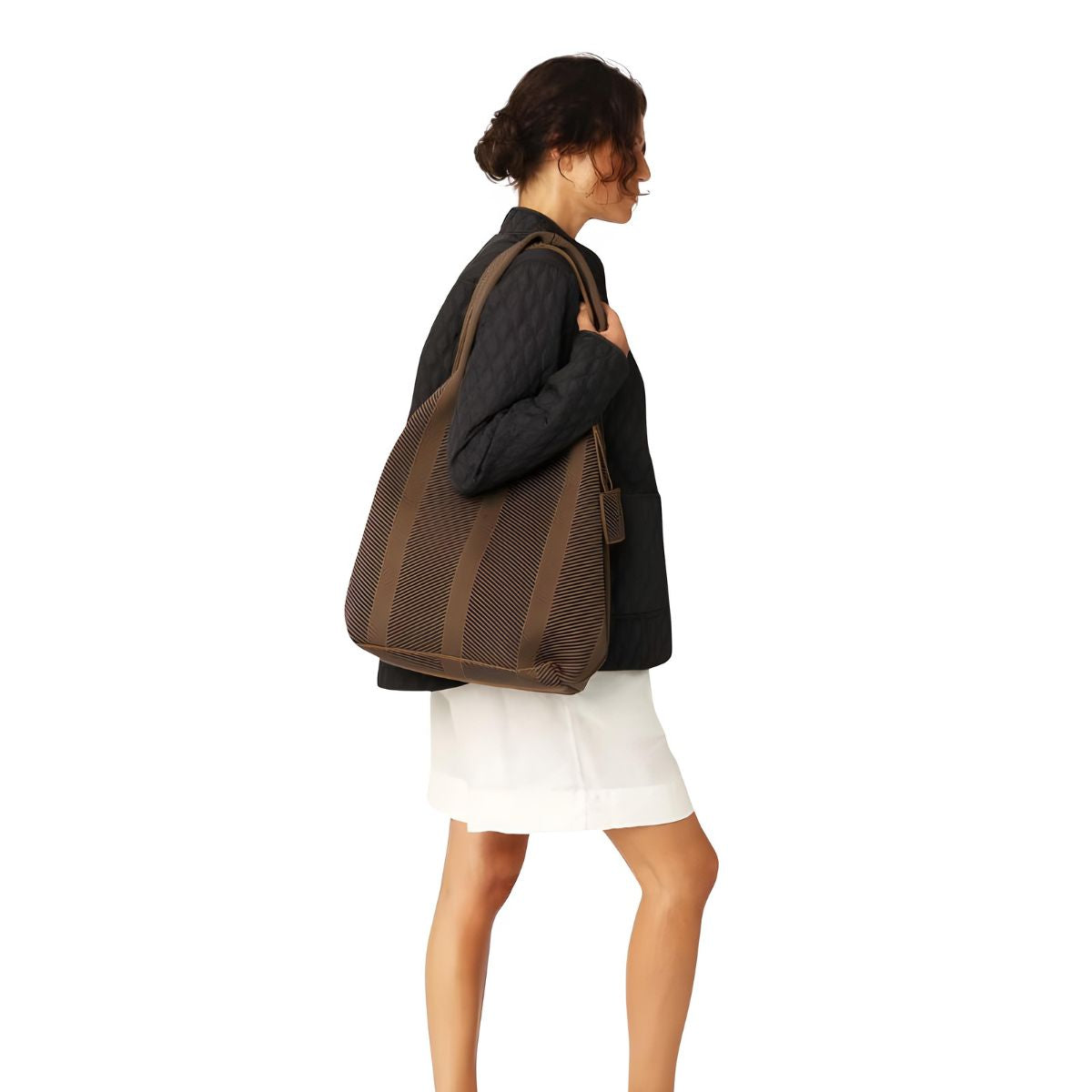 Ilse Jacobsen Knitted Bag - Dark Indigo/Buckthorn Brown