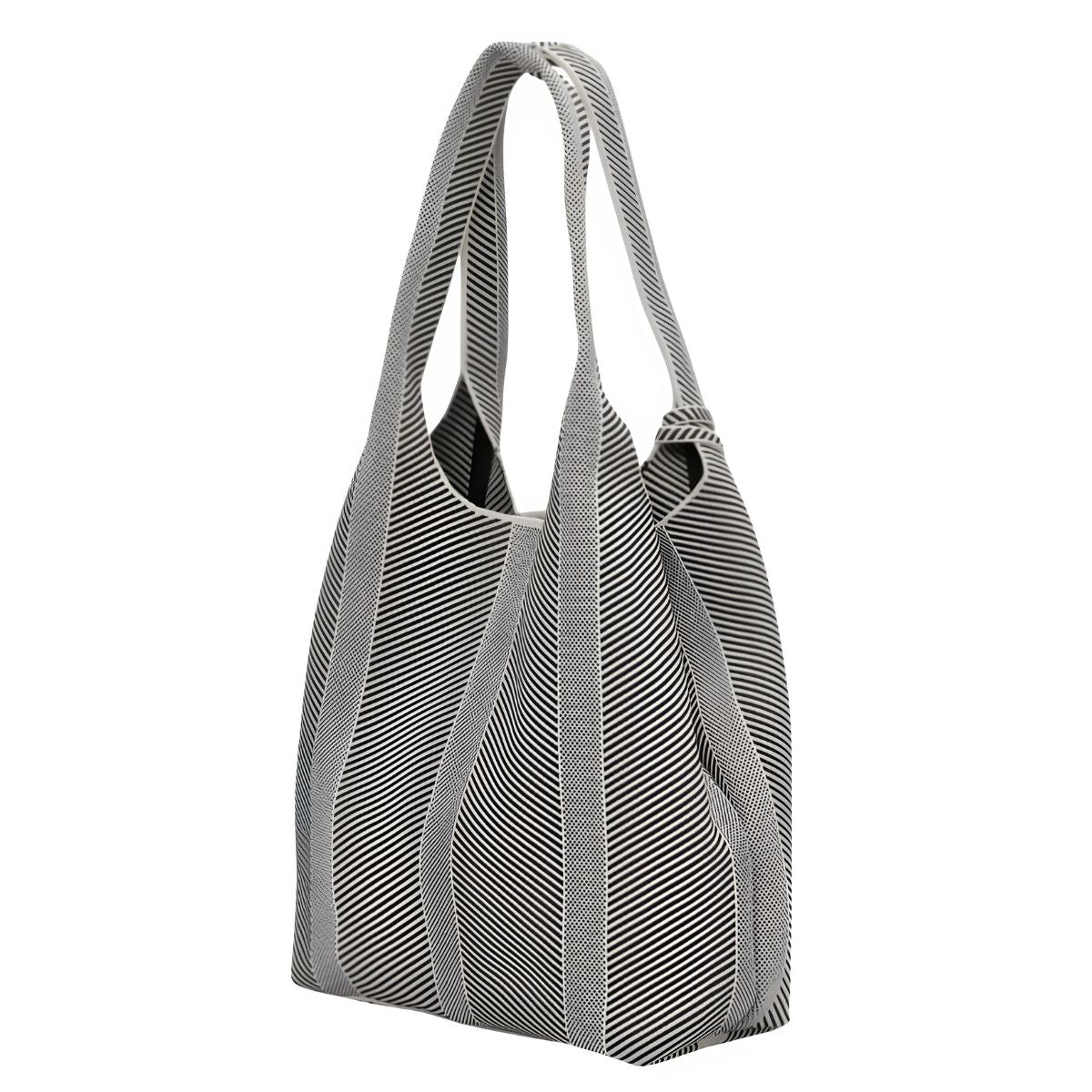 Ilse Jacobsen Knitted Bag - Milk Cream/Black