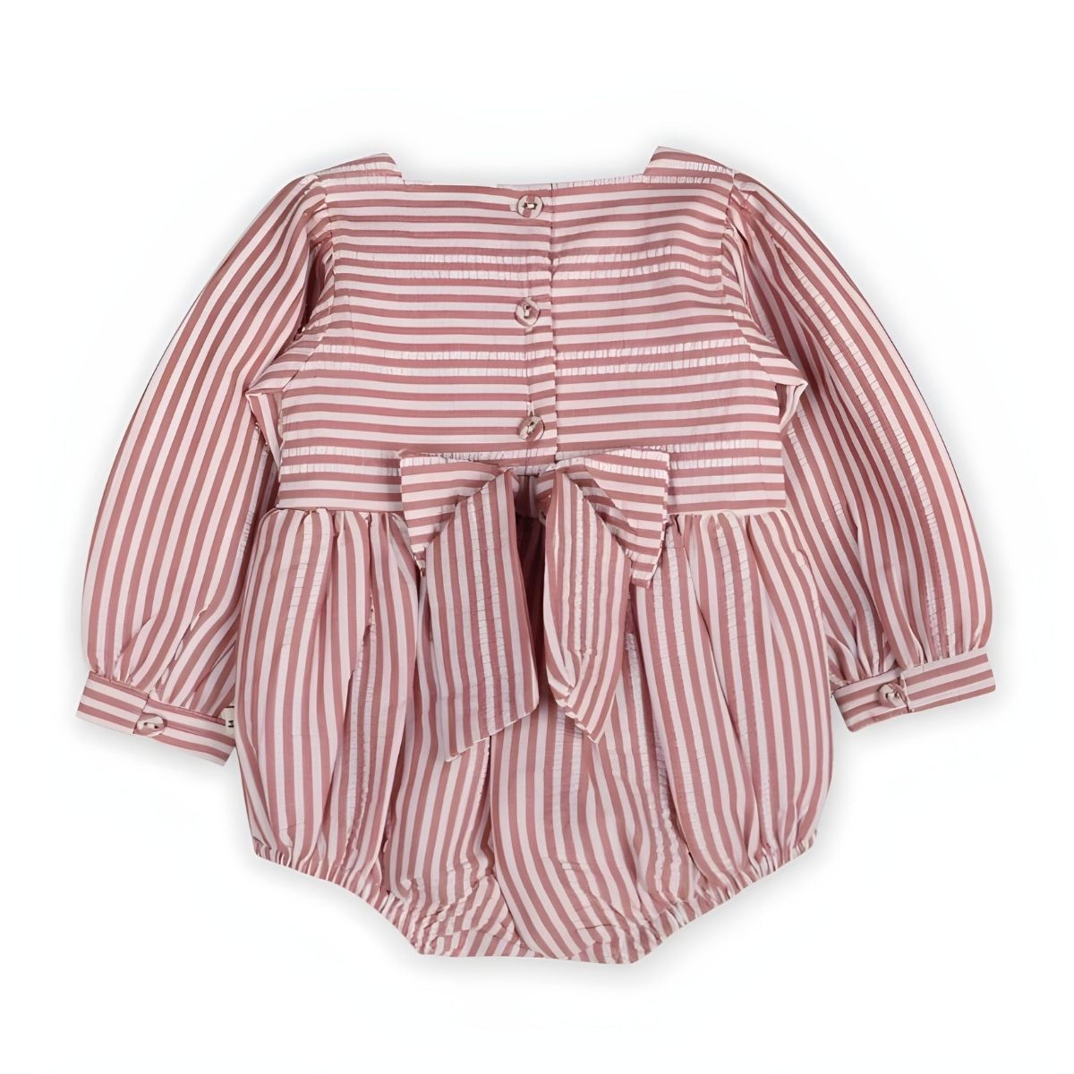 Viverano Organic Siena Striped Embroidered Baby Romper & Headband