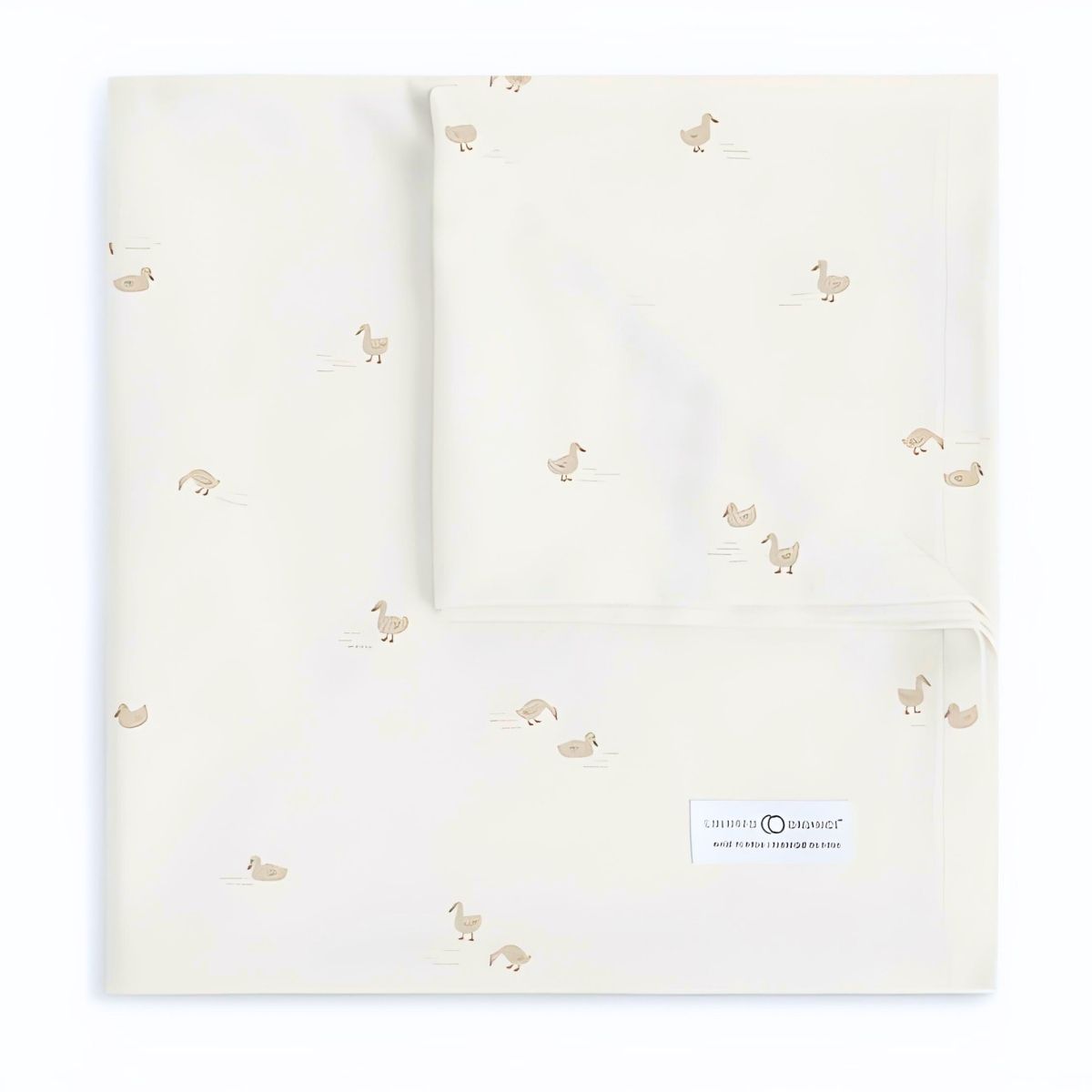 Colored Organics Swaddle Blanket - Duck / Oat + Chai
