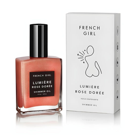 French Girl Shimmer Dry Body Moisturizing Oil - Rose Gold