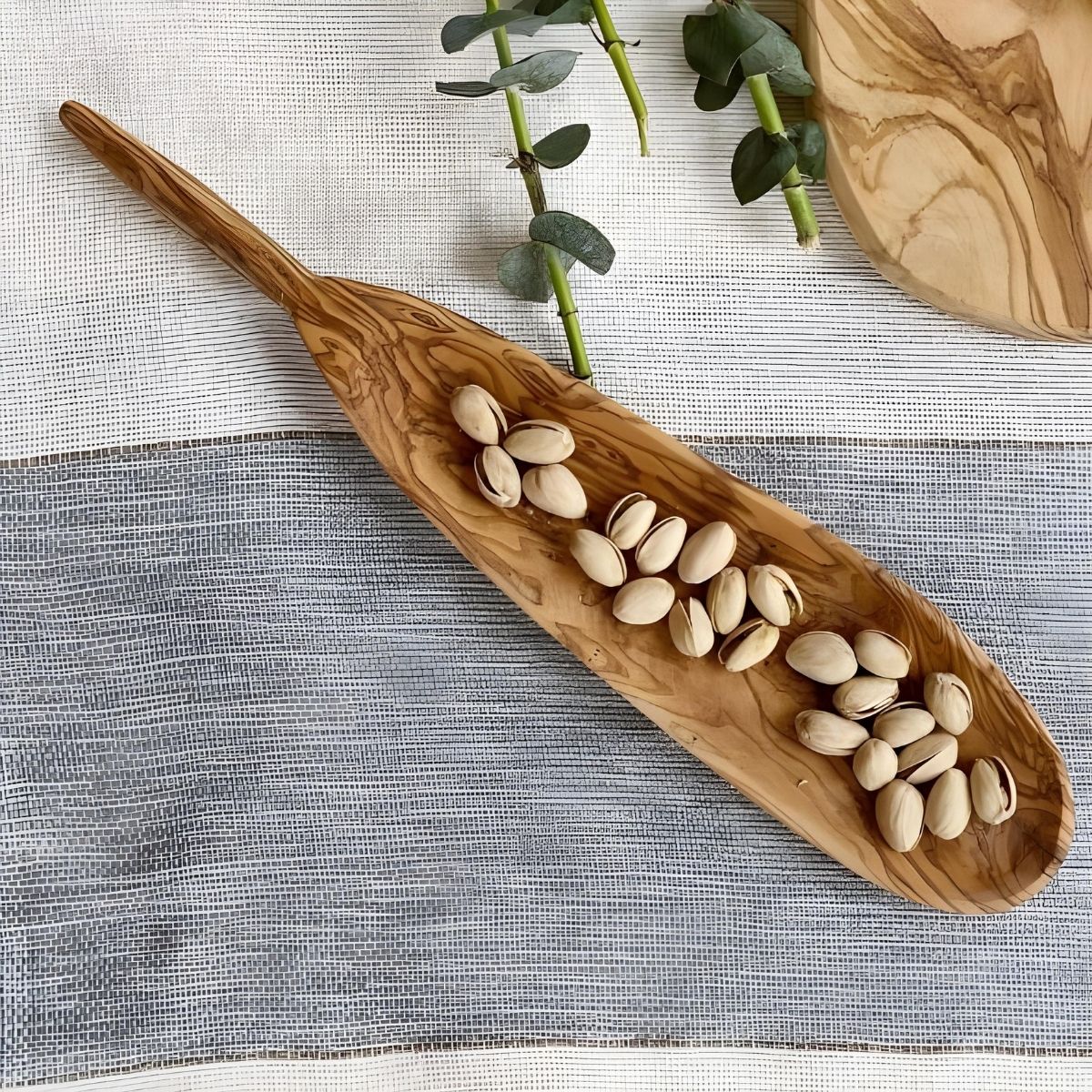 Olive Wood Oval Narrow Tapas Dish
