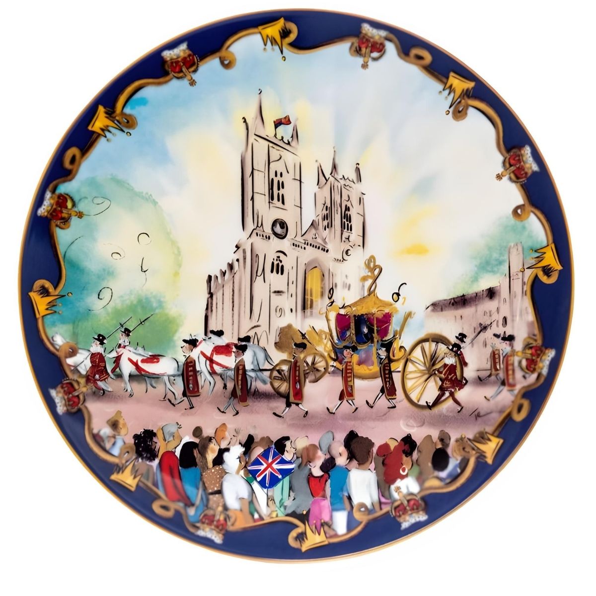 Halcyon Days Pageantry at Westminster Abbey Coupe Plate