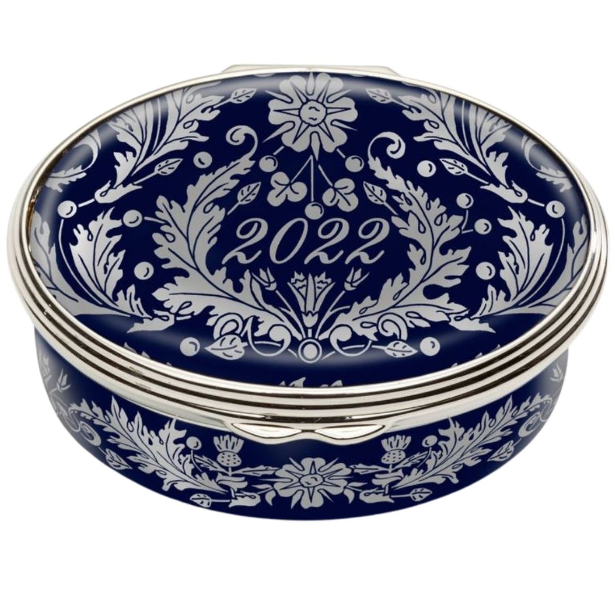 Halcyon Days 2022 Year Enamel Box - Platinum Jubilee