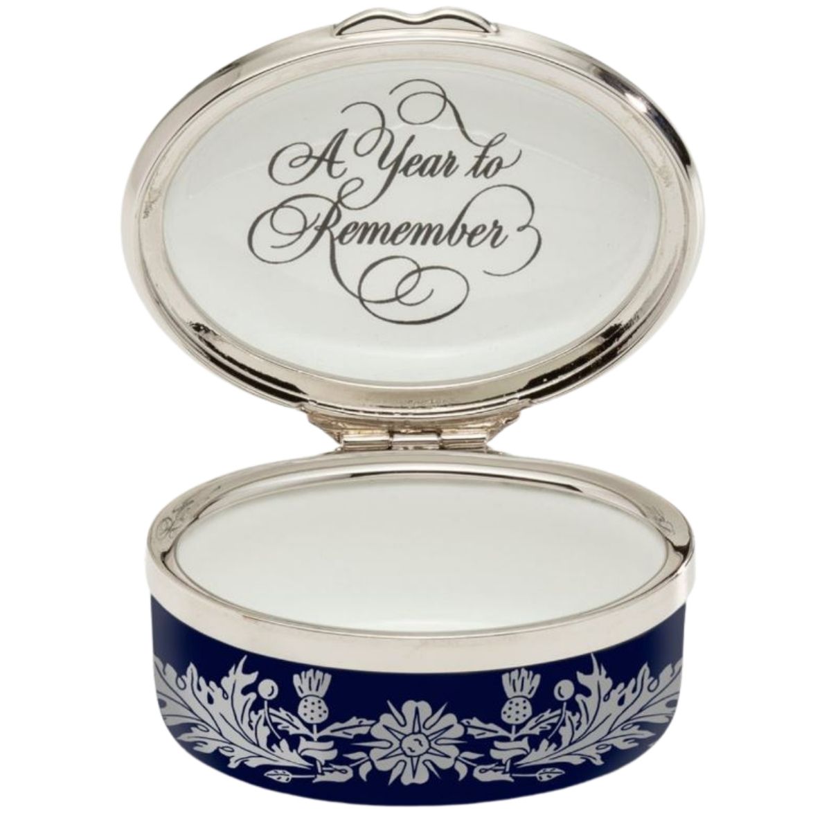 Halcyon Days 2022 Year Enamel Box - Platinum Jubilee