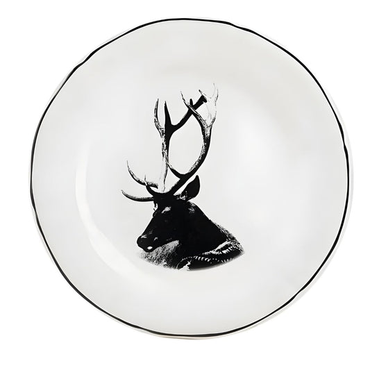 Gien Chambord Dessert Plate - Stag Portrait