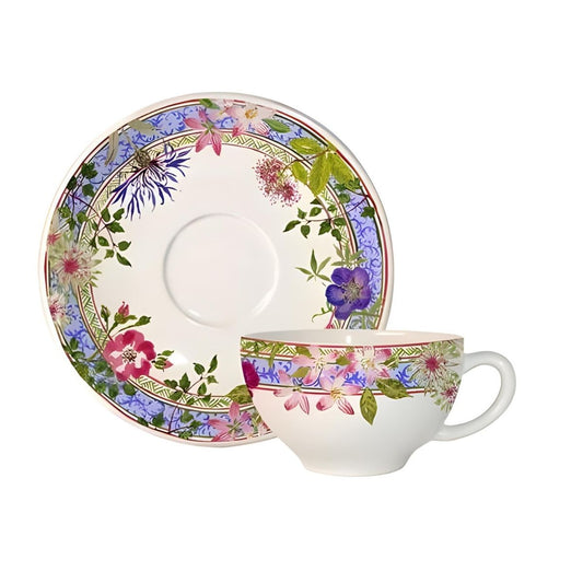 Gien Millefleurs Breakfast Cup & Saucer