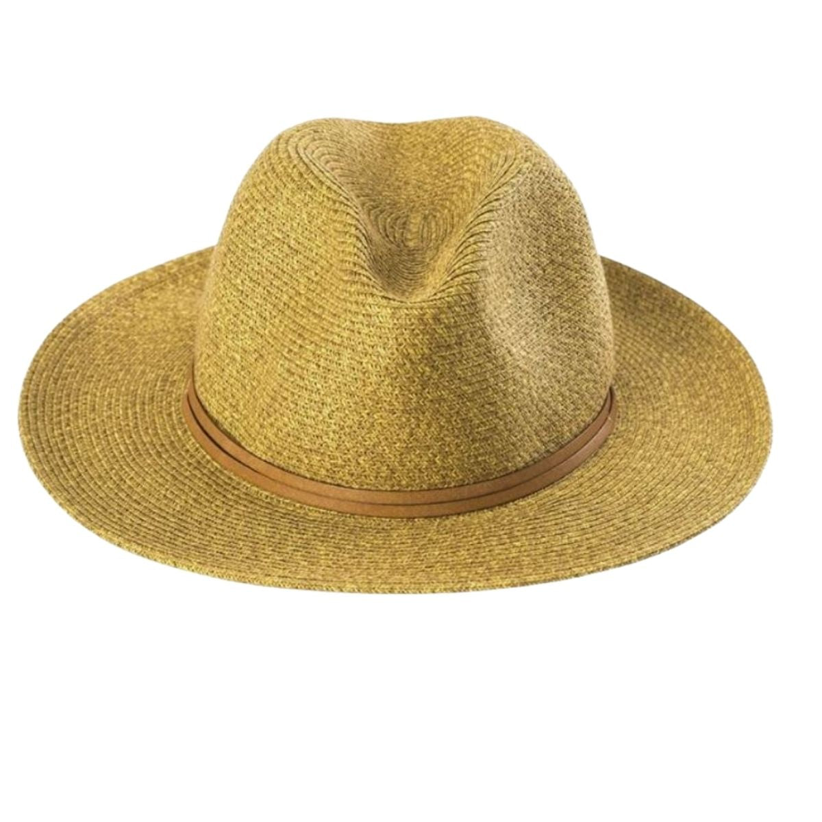 Travaux en Cours Saffron Leather Tie Paper Hat