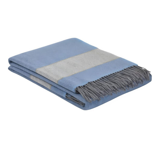 Cushendale Sky Scadan Lambswool Small Throw