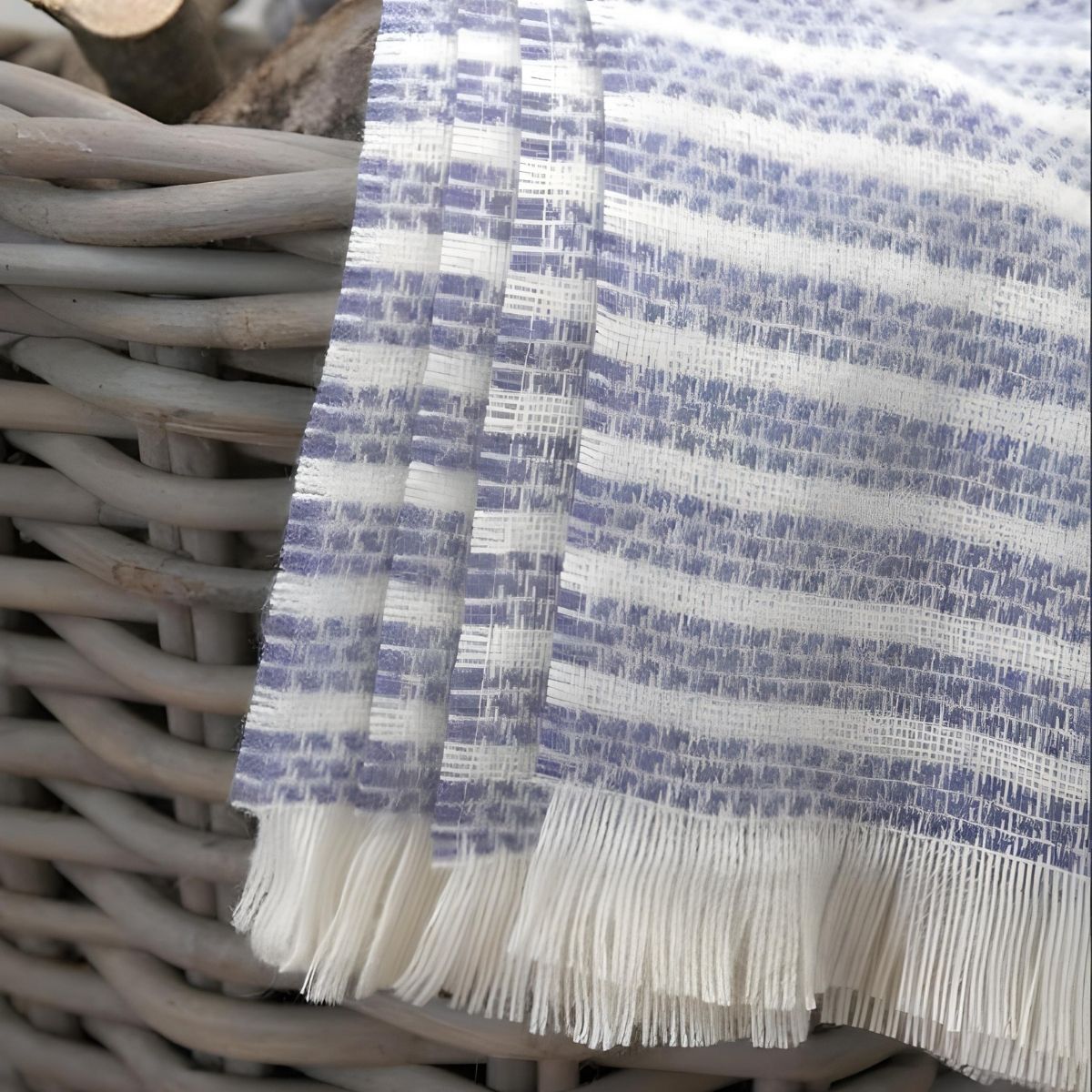 Cushendale Raheen Small Wool Throw Indigo