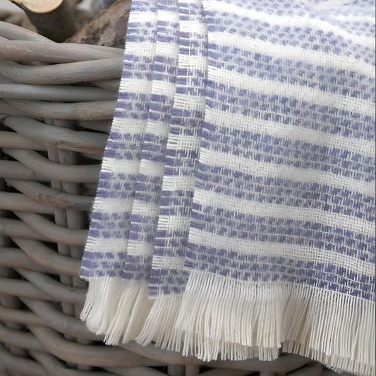 Cushendale Raheen Small Wool Throw Indigo