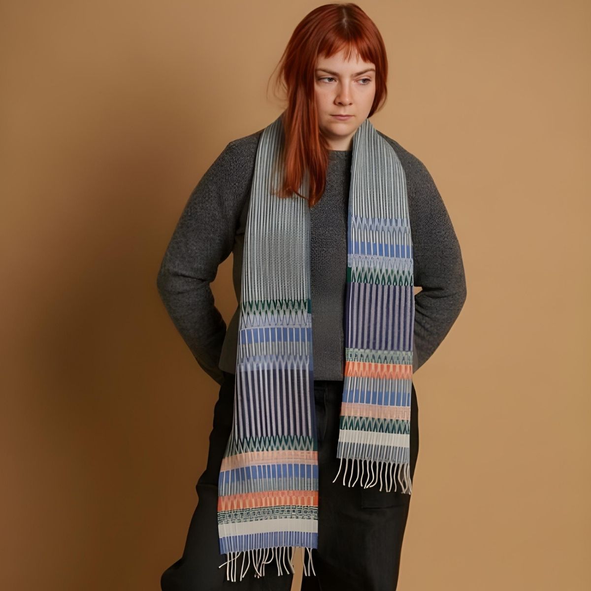 Wallace Sewell Edera Pond Lambswool Texture Scarf