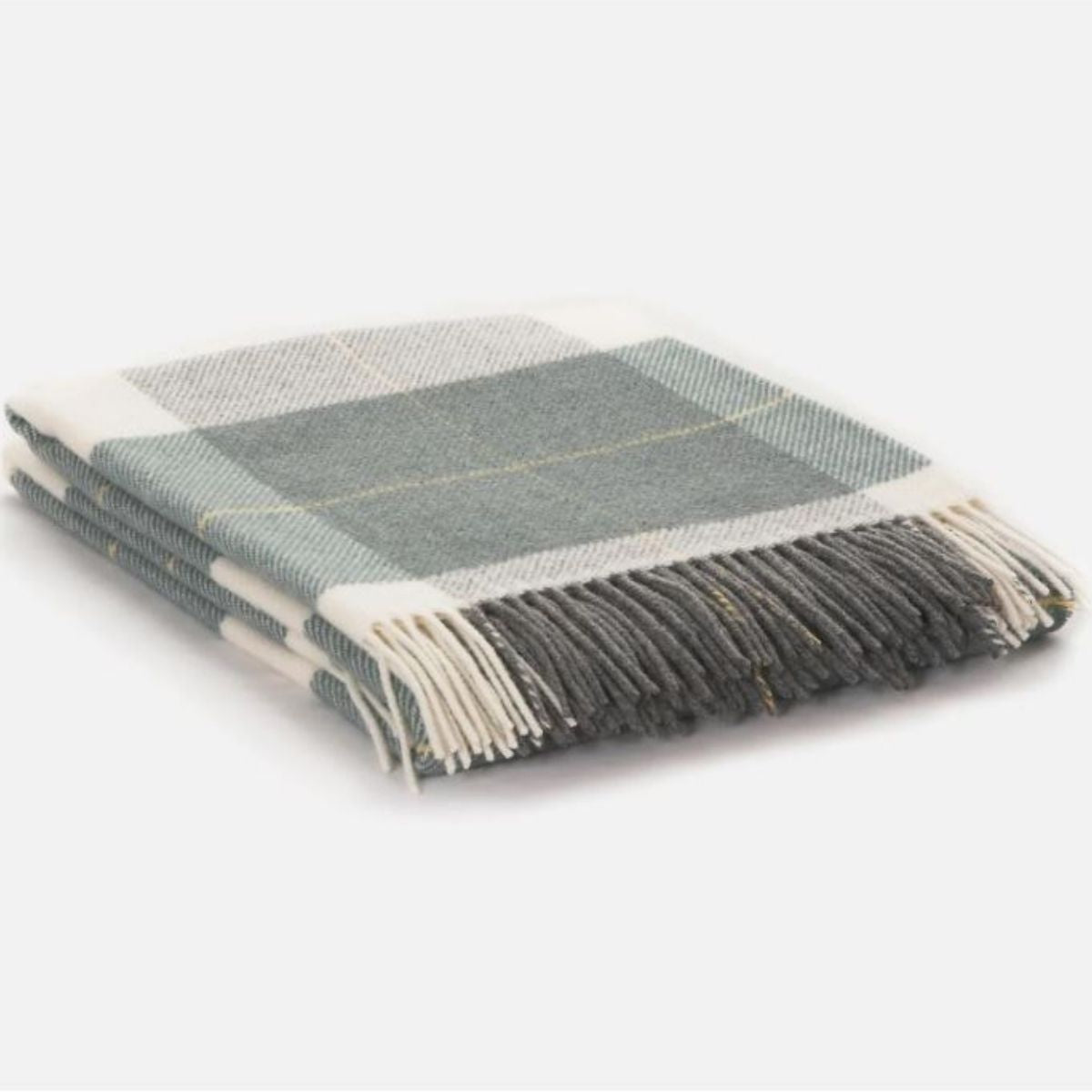 Cushendale Glynn Lambswool Throw Blanket Large - Sage