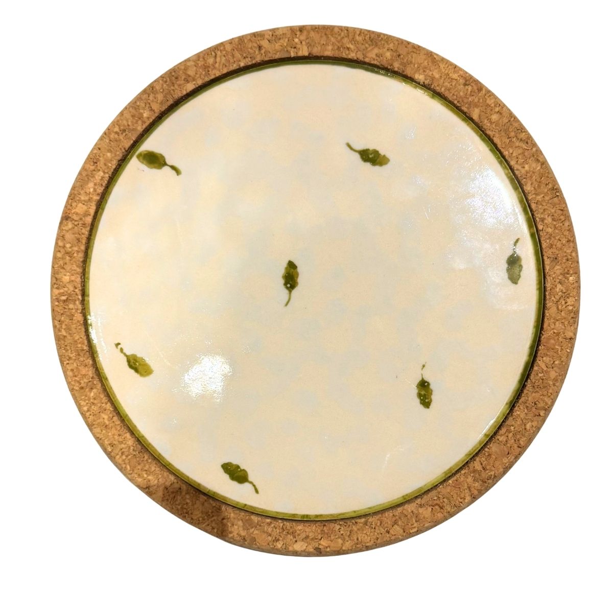 Nicholas Mosse Lawn White Round Trivet - Retired