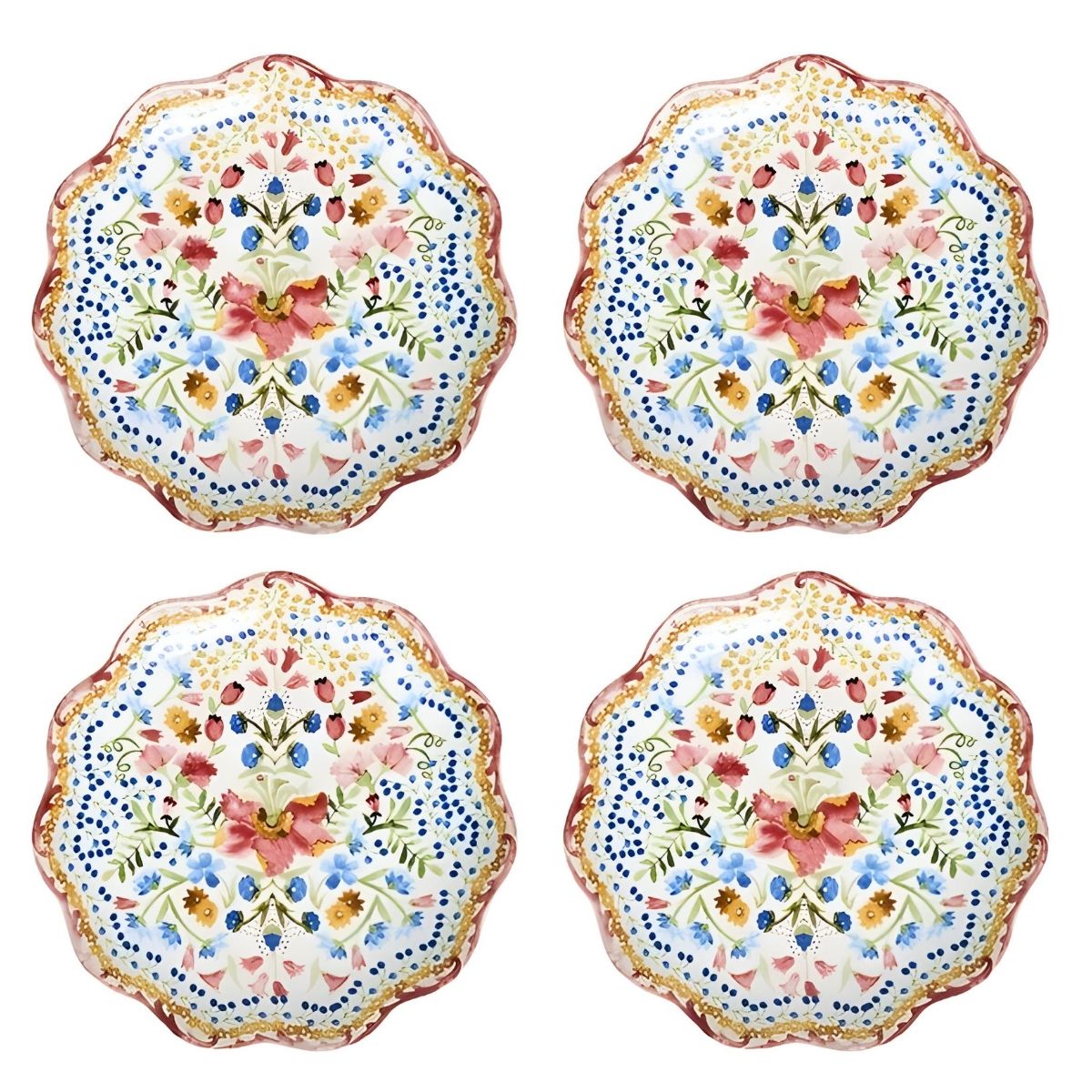 Juliska Sofia Cocktail Plate Set/4 - Multi
