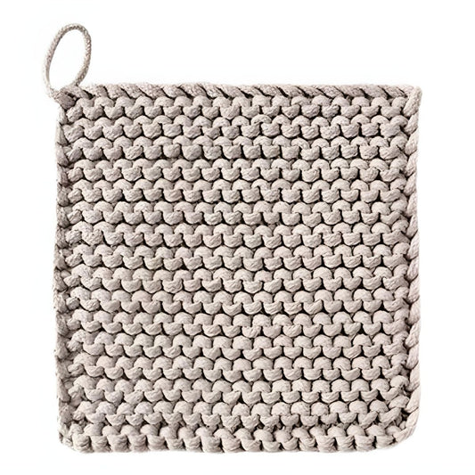Fodory Cotton Crocheted Pot Holder - Khaki Large