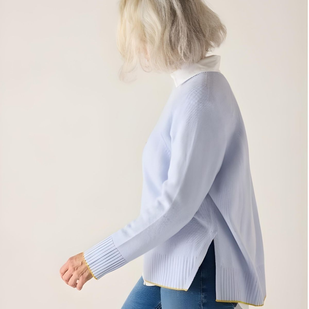 Mersea Banff Crewneck "Optimiste" - Sky