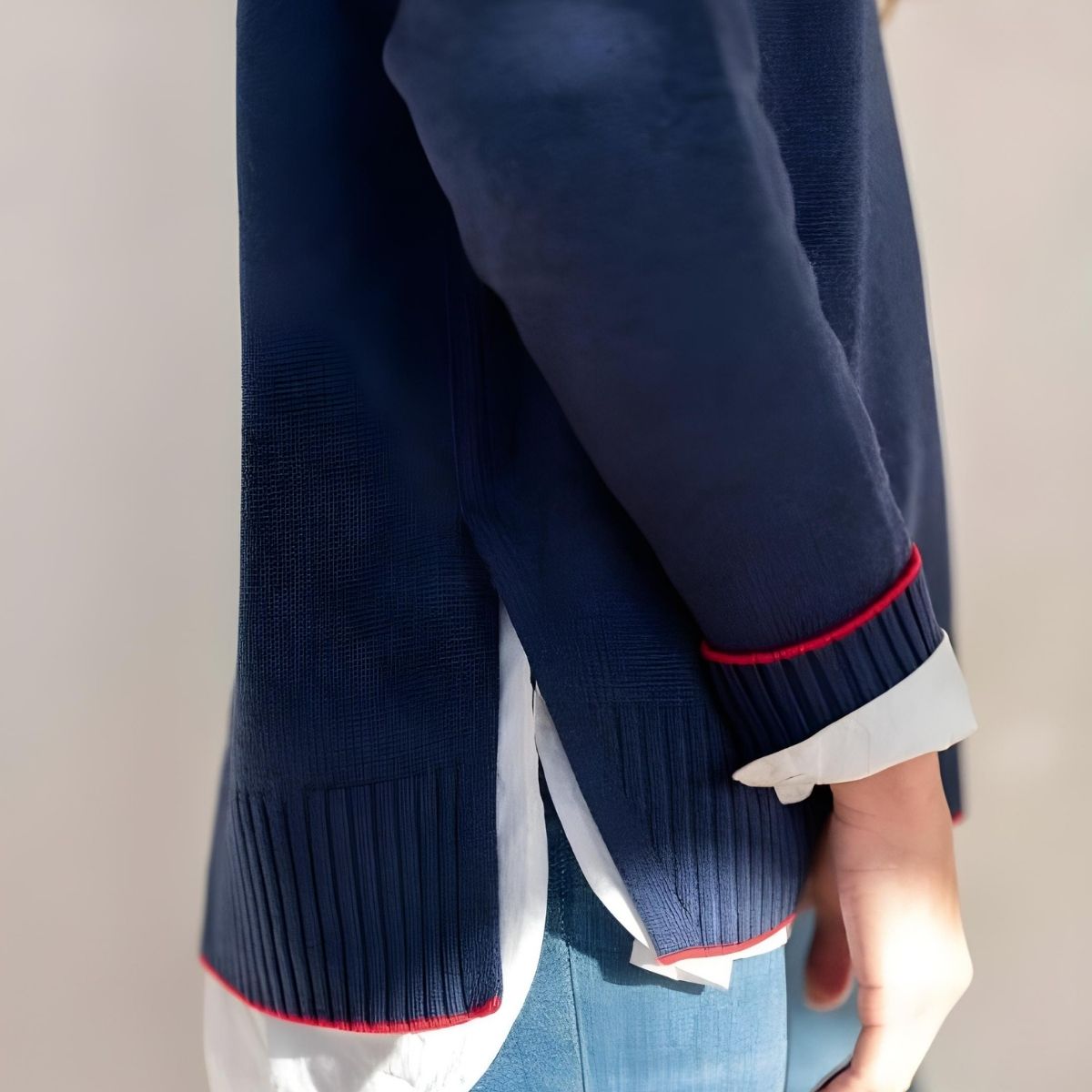 Mersea Banff Crewneck "Pardon my French" - Oxford Blue