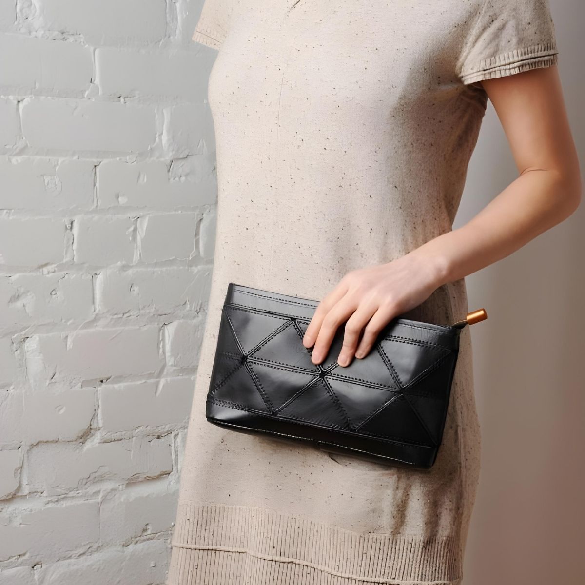 Uppdoo Origami Clutch - Crossbody Bag - Black