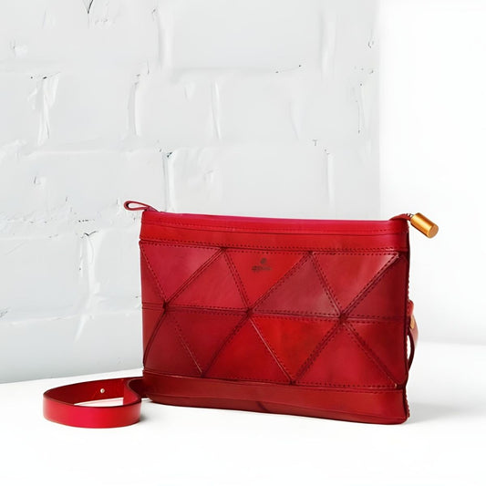 Uppdoo Origami Clutch - Crossbody Bag - Ruby