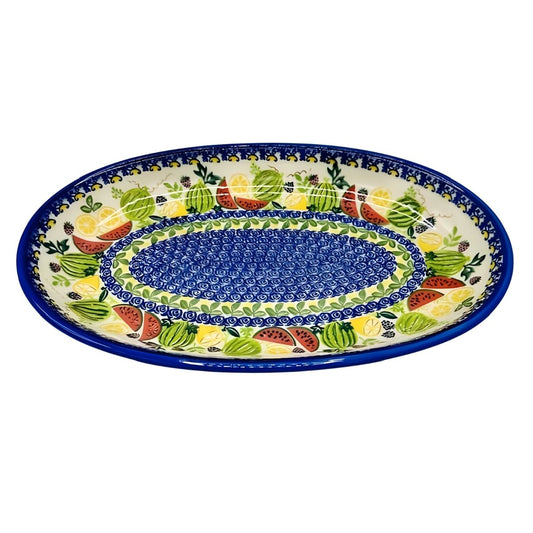 Polish Pottery Watermelon Large Oval Platter