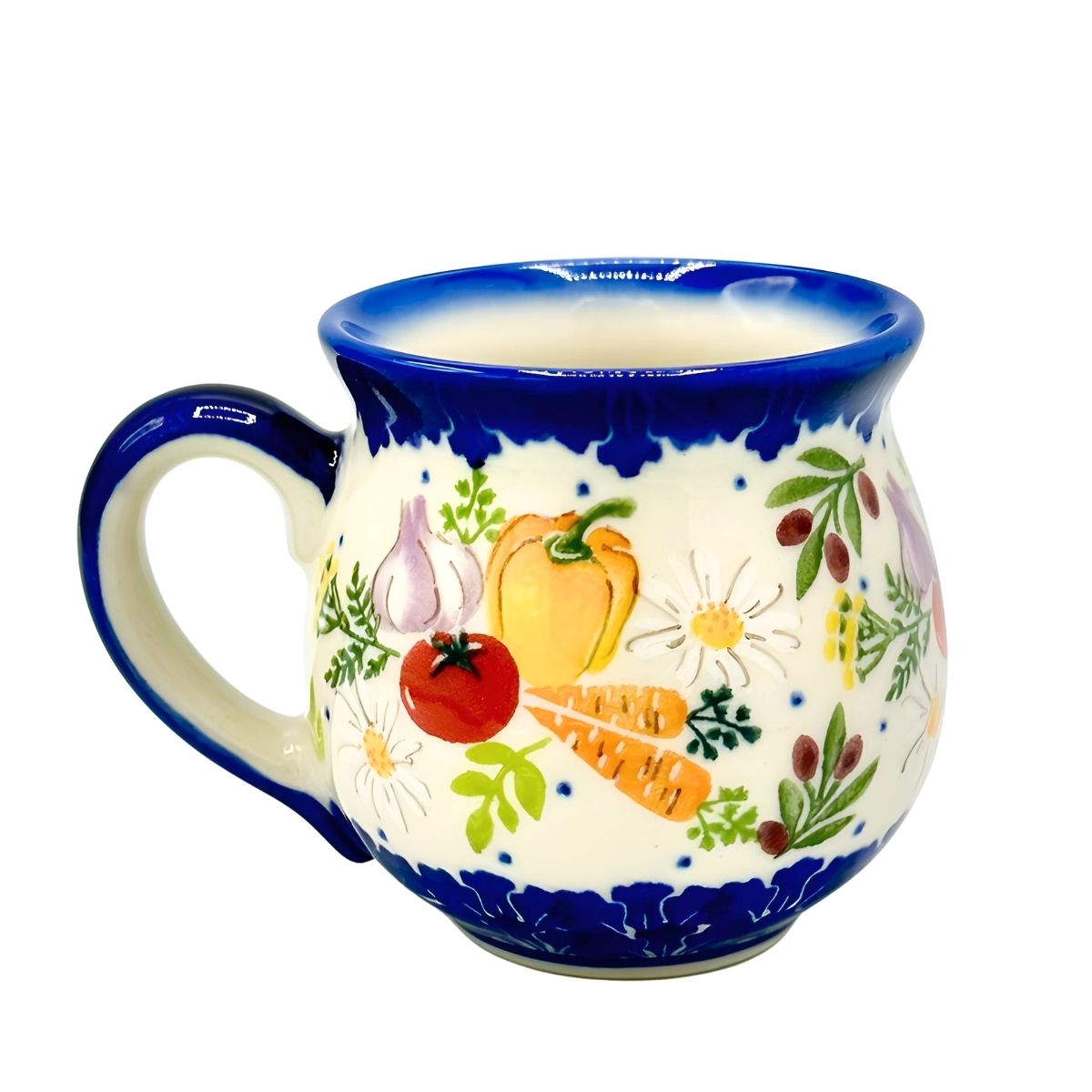 Polish Pottery Veggies Bubble Mug