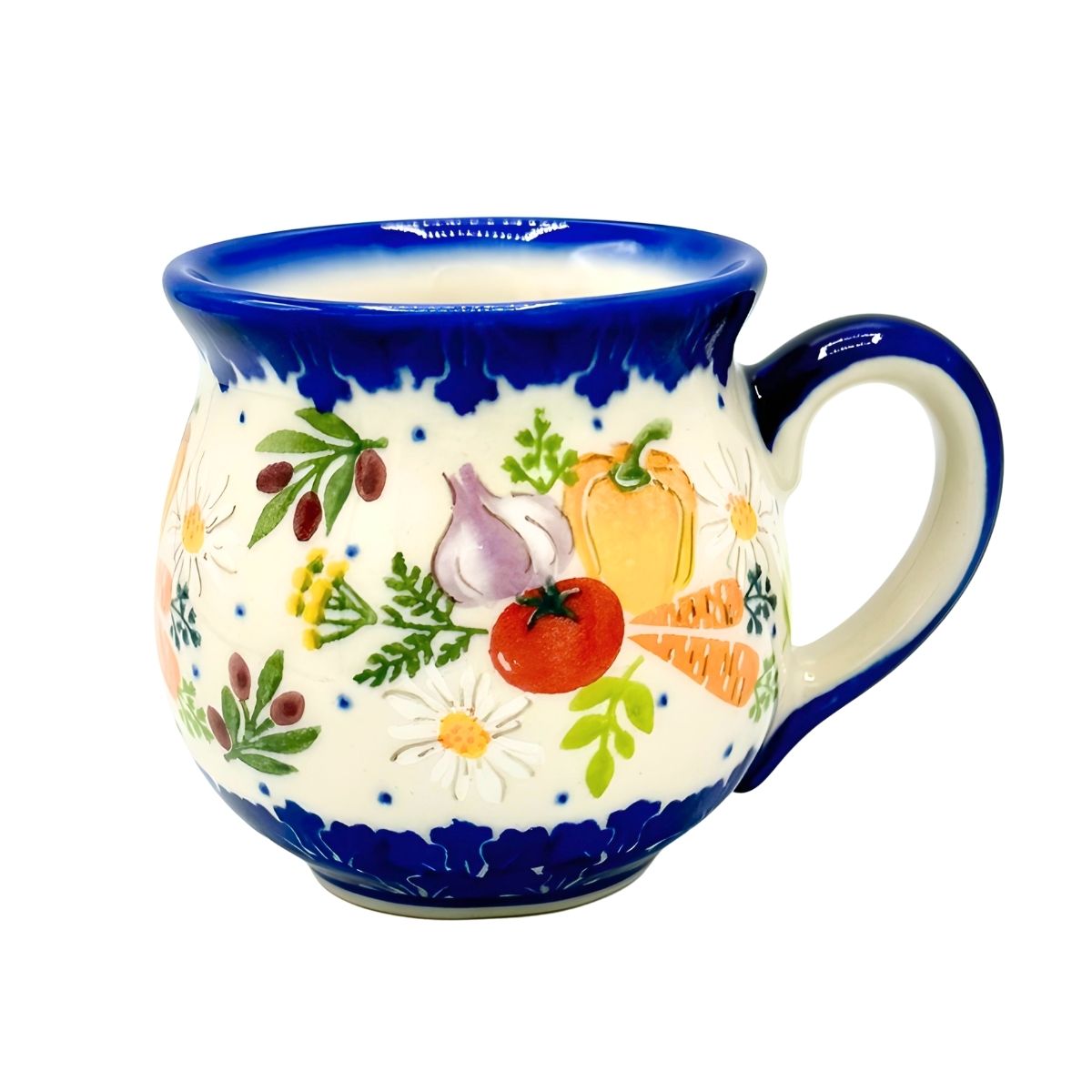 Polish Pottery Veggies Bubble Mug