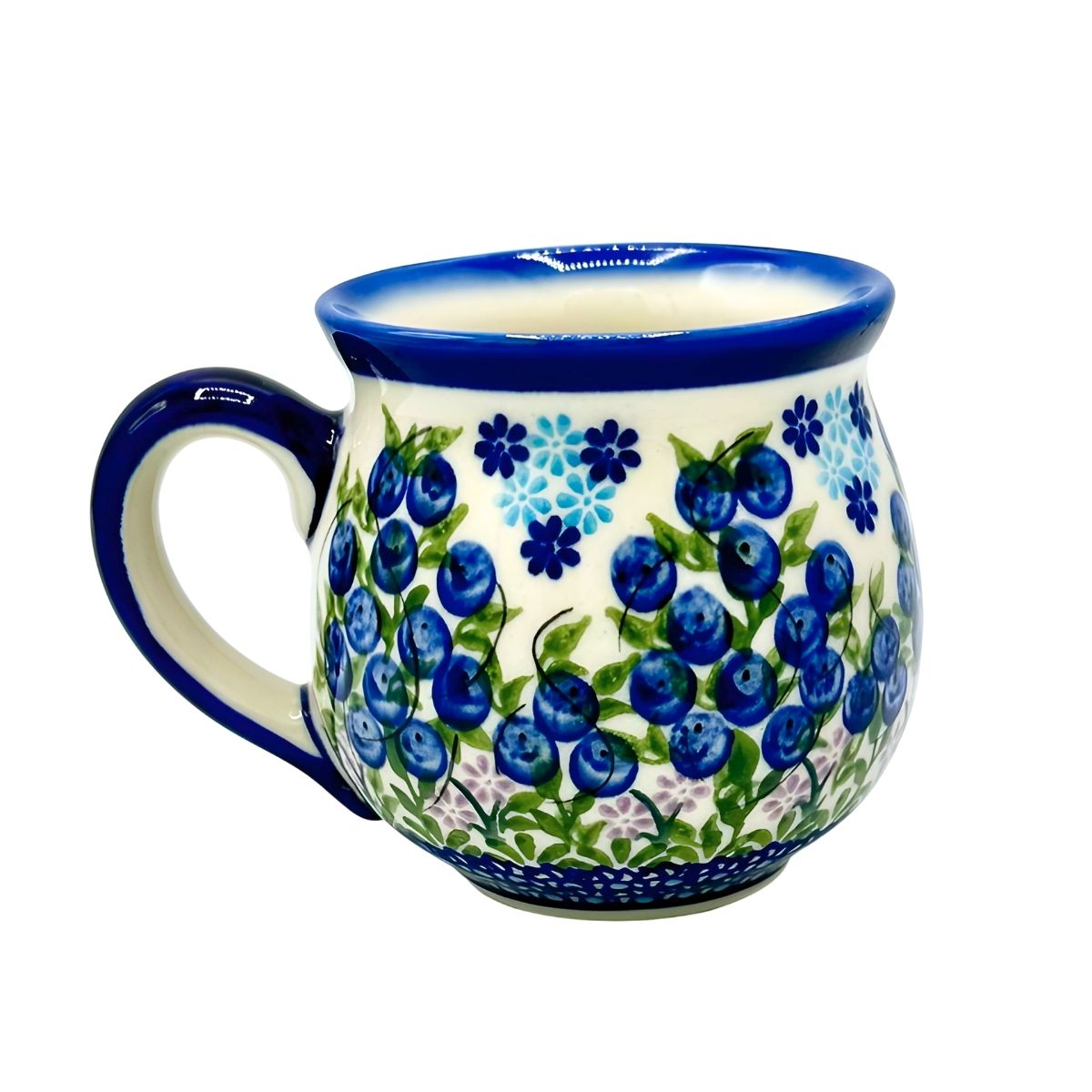 Polish Pottery Blueberries Bubble Mug