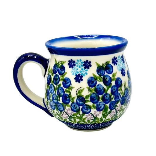 Polish Pottery Blueberries Bubble Mug