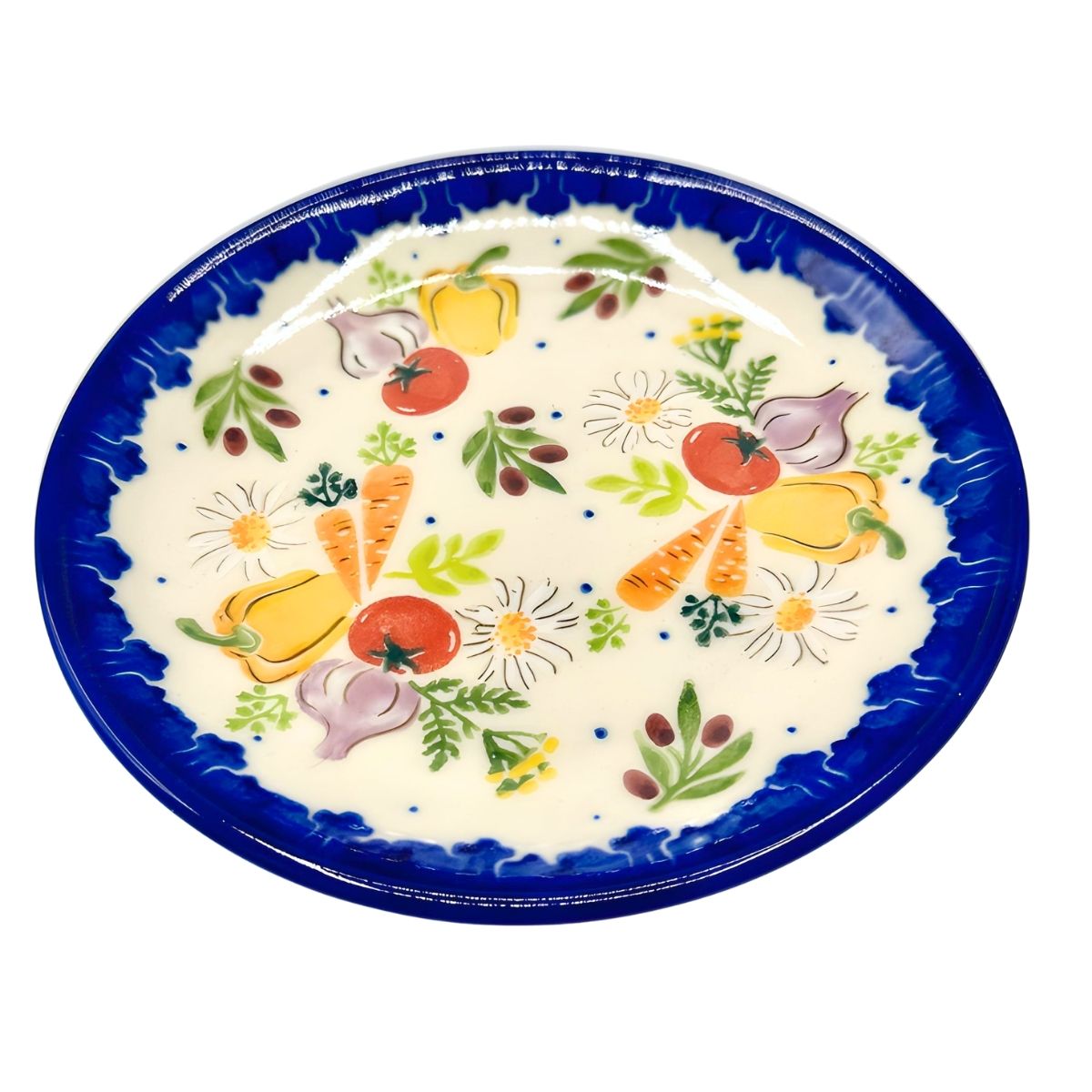 Polish Pottery Vegetable Small Bread Plate