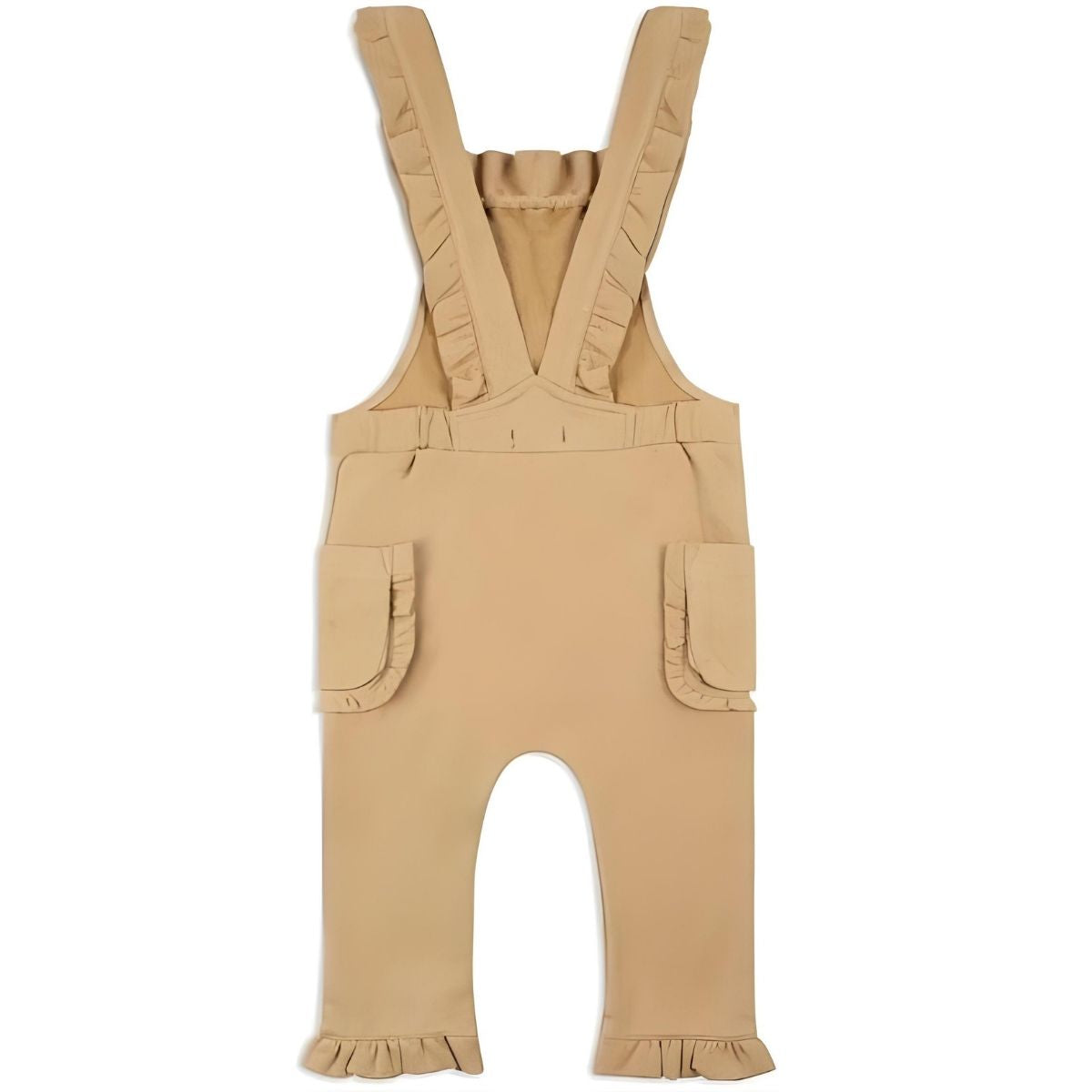 Milkbarn Organic Ruffle Rust Overall Denim