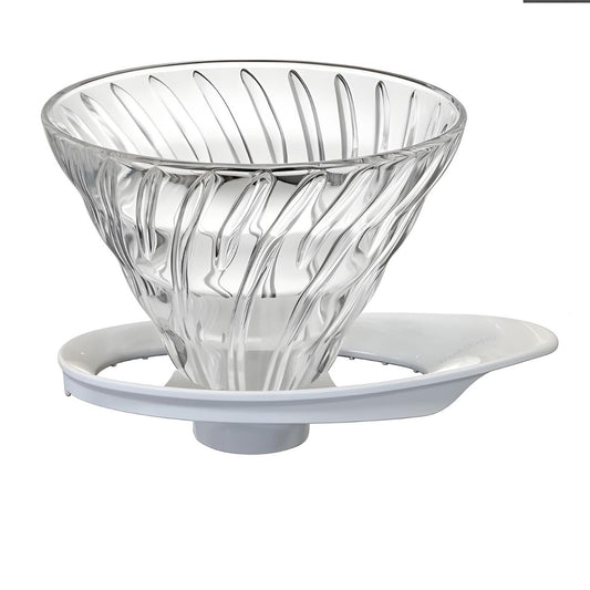 Hario V60 Glass Dripper with White Base - Size 02