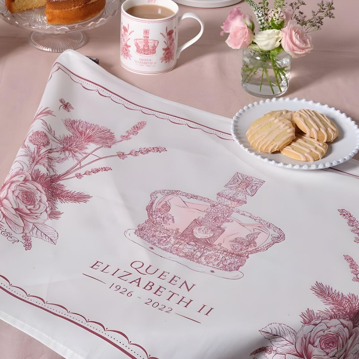 Victoria Eggs Queen Commemorative Tea Towel