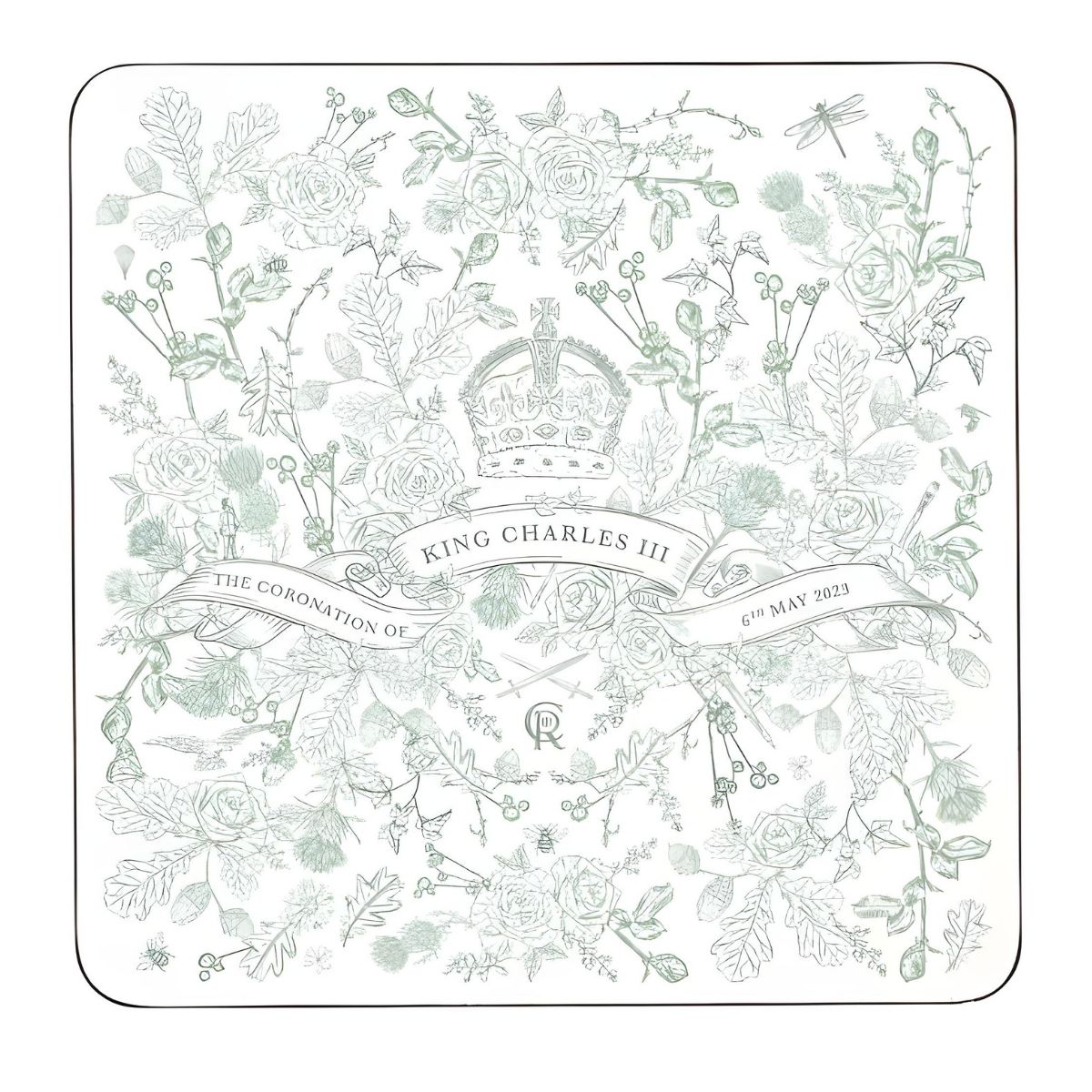 Victoria Eggs King Charles III Coaster Set/4