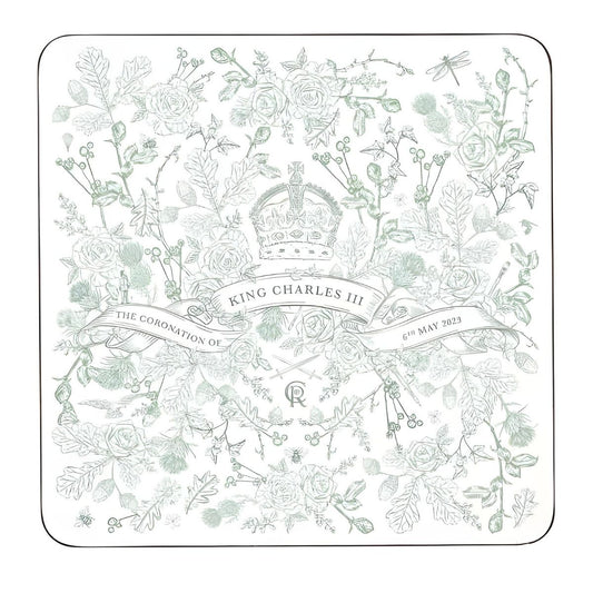 Victoria Eggs King Charles III Coaster Set/4