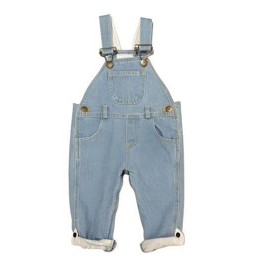 Dotty Dungarees Pale Denim Dungarees