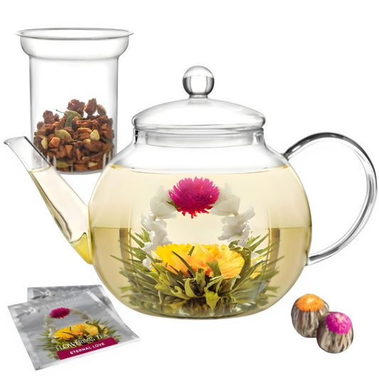Teabloom Glass Celebration Teapot