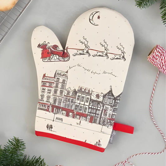 Victoria Eggs Santa's Sleigh Oven Mitt