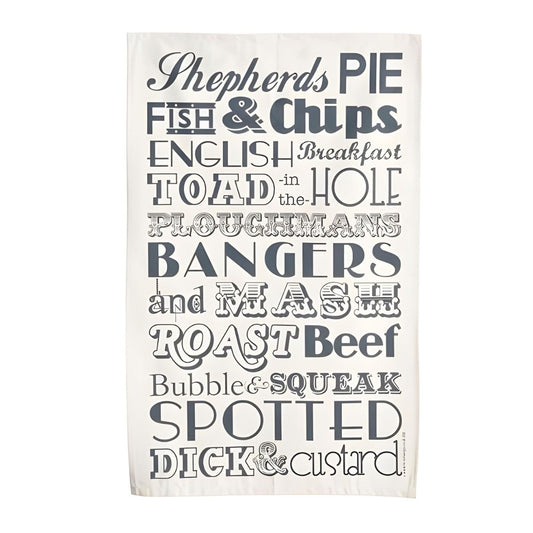 Victoria Eggs English Dinner Tea Towel