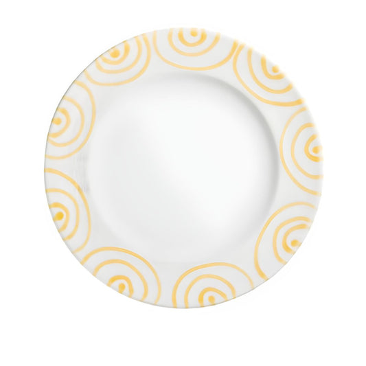 Gmundner Keramik Dizzy Yellow Gourmet Dessert Plate 8.7"