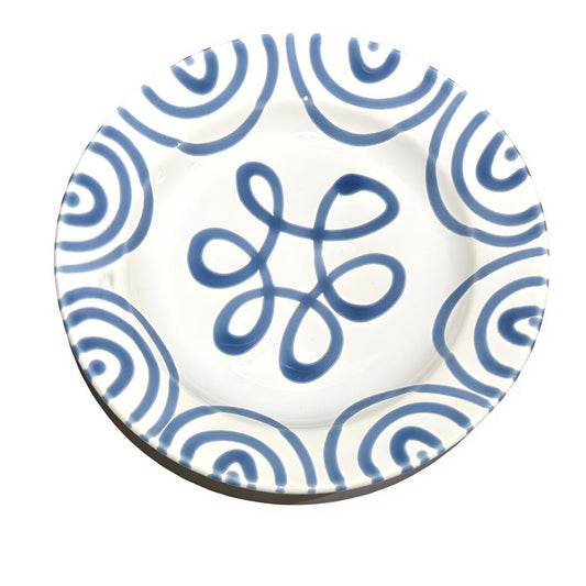 Gmundner Keramik Dizzy Blue Gourmet Dessert Plate - Retired