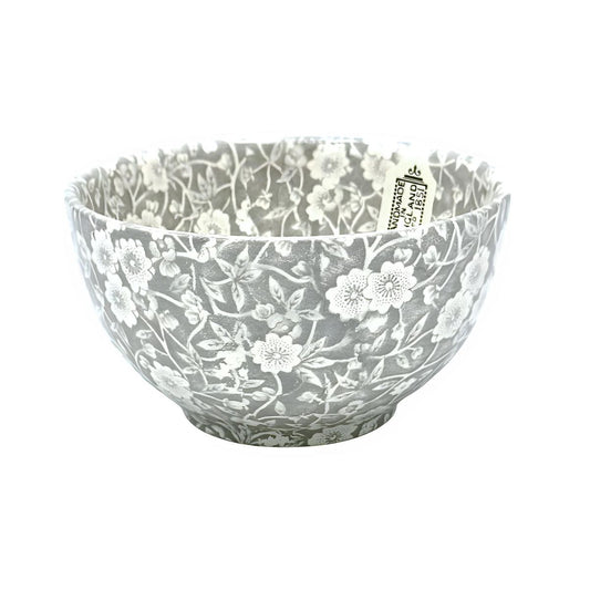 Burleigh Dove Grey Calico Mini Footed Bowl - Retired