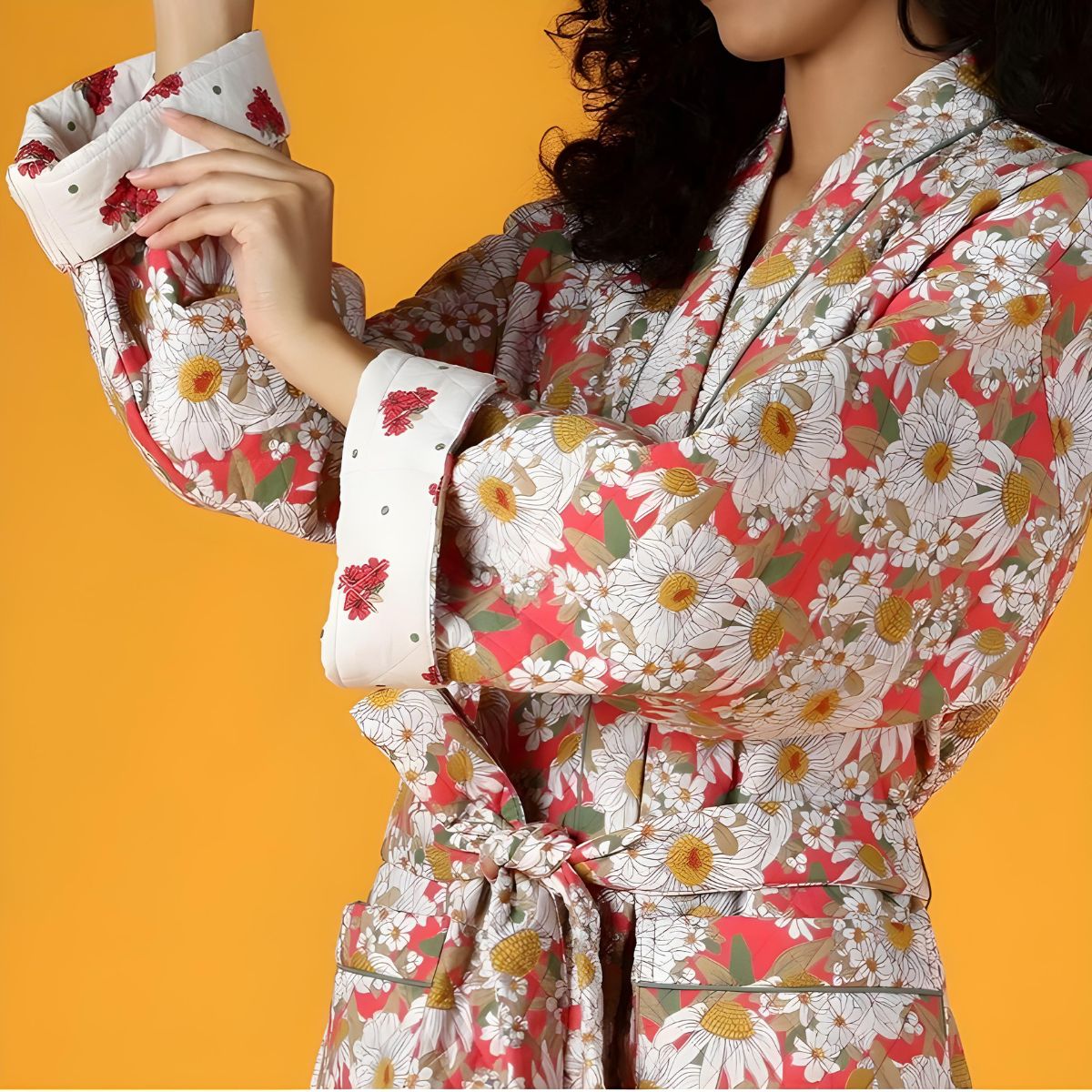 Mahogany Lucy Quilted Robe - Multi